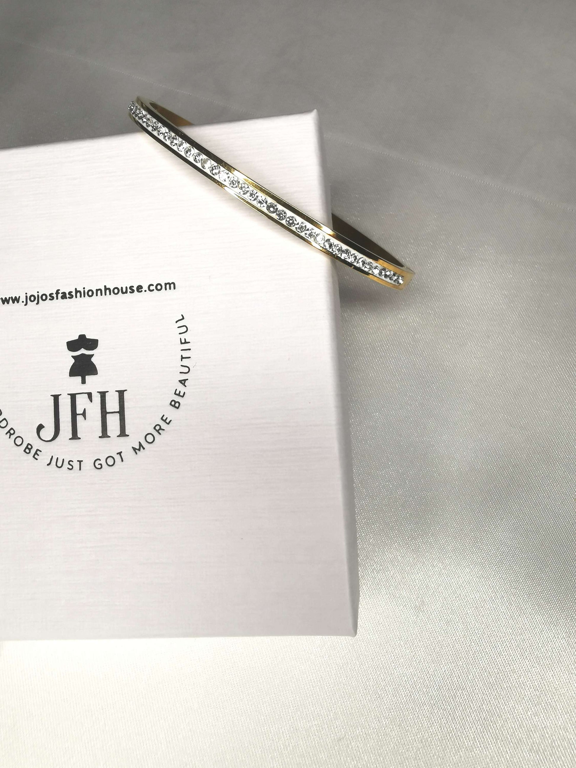 Aria Gold Diamante Bangle image 0
