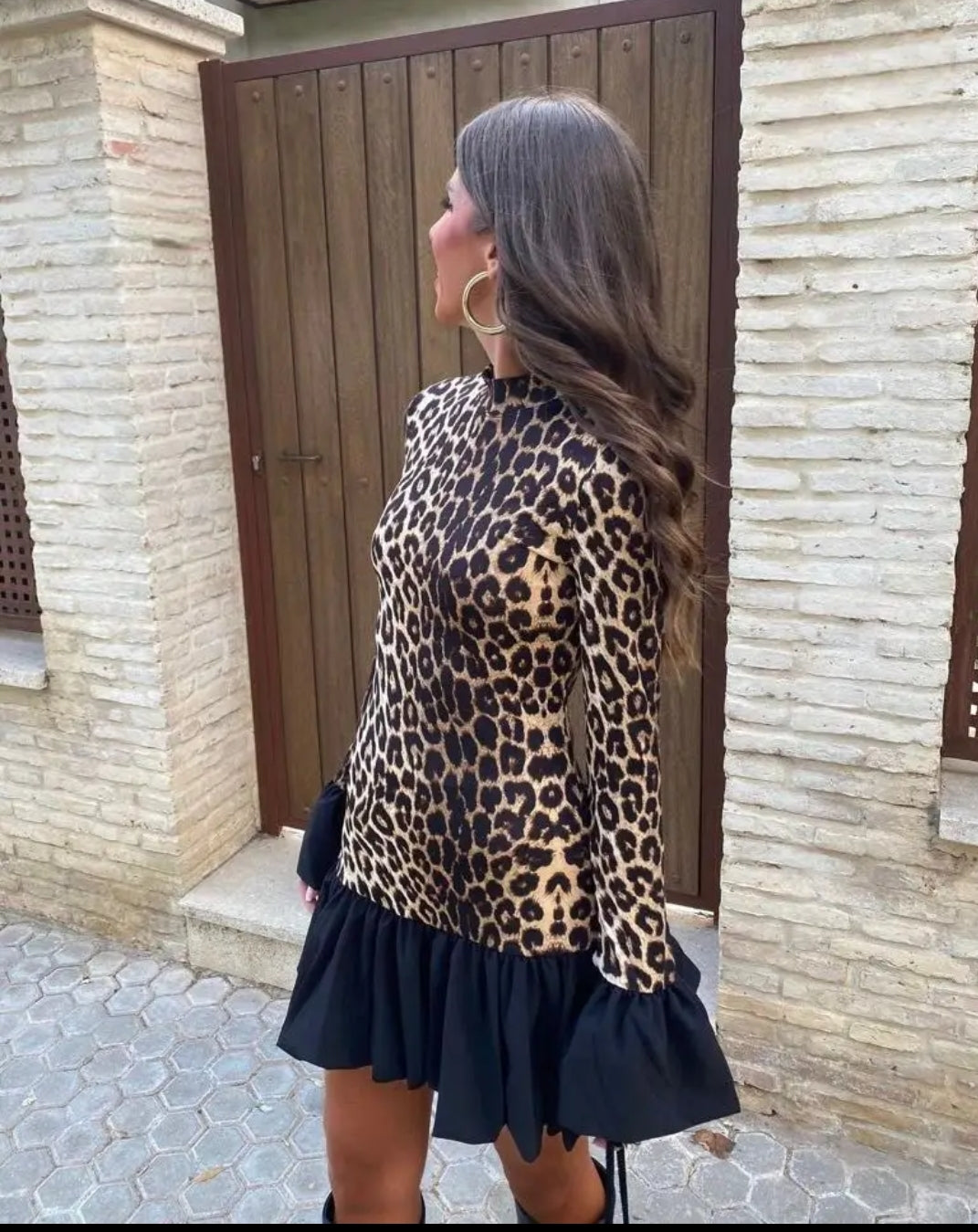 Leopard and Black Puff Ball Dress image 2