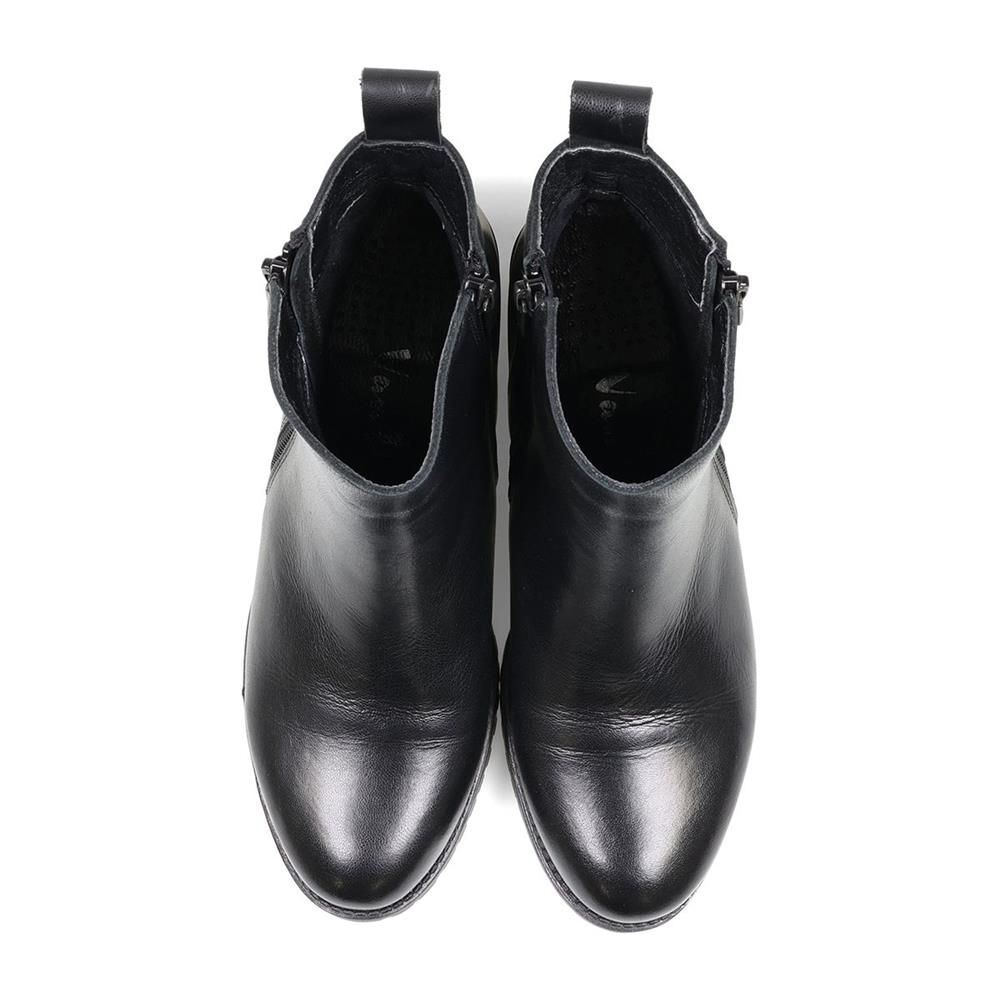 Van Dal Black Leather Dual Zip Ankle Boots