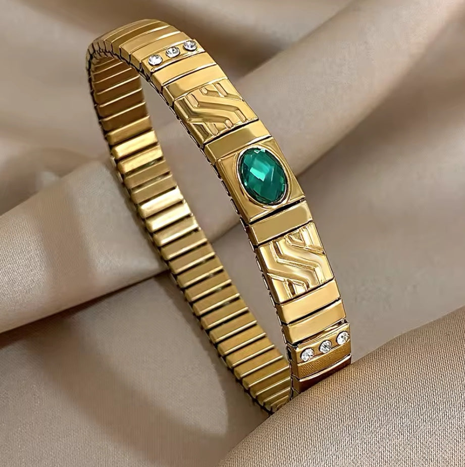 Selene Emerald Bangle image 1
