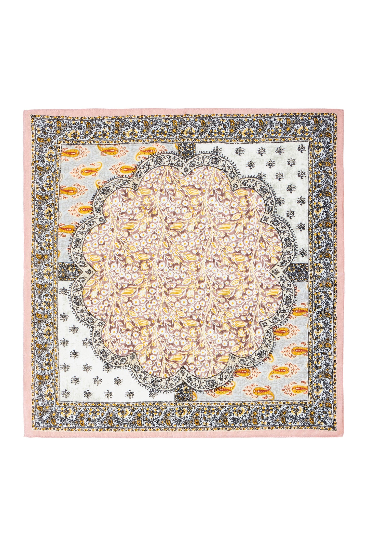 Multicolour Paisley Viscose Placement Scarf