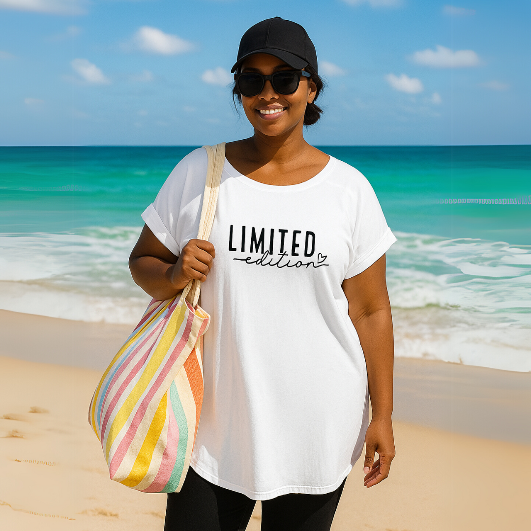 Limited-Edition Dipped-Hem T-Shirt - 4 Colour Options
