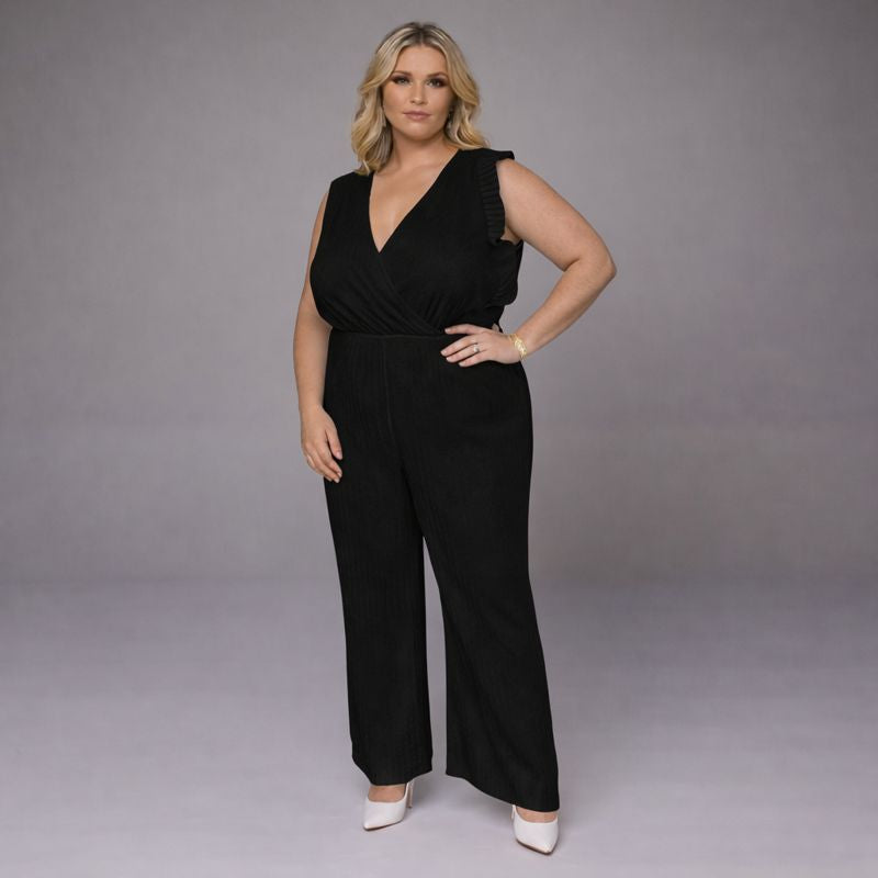 Pleated Sleeve Jumpsuit