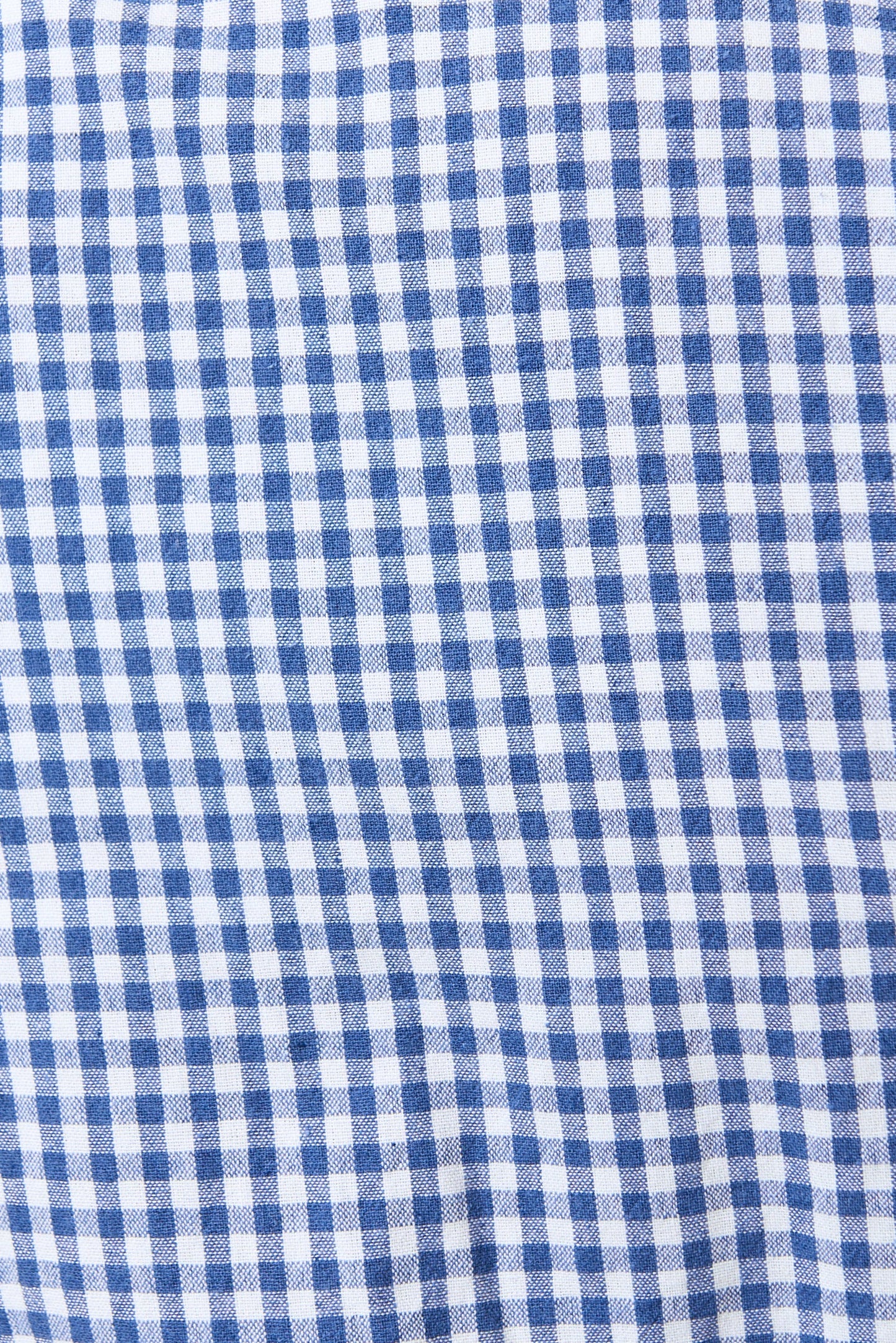 Gingham Ric Rac Trim Statement Collar Mini Dress - Blue