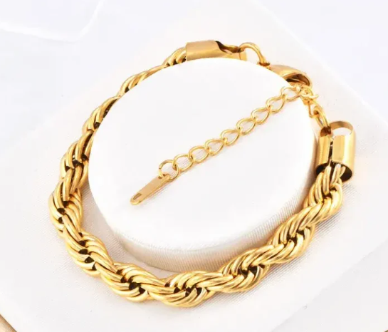 Gianna Chunky Gold Rope Bracelet