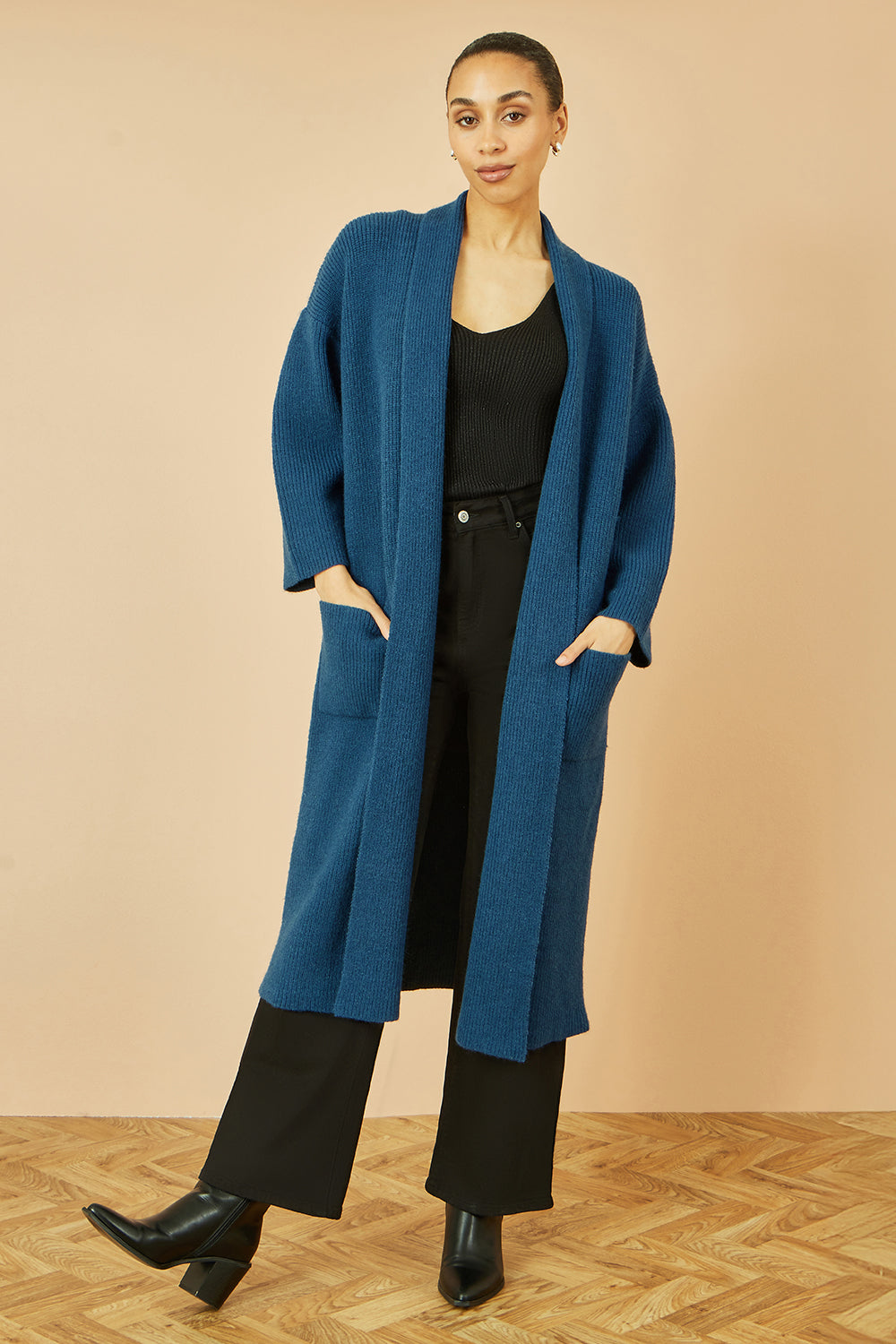 Teal Maxi Knit Cardigan