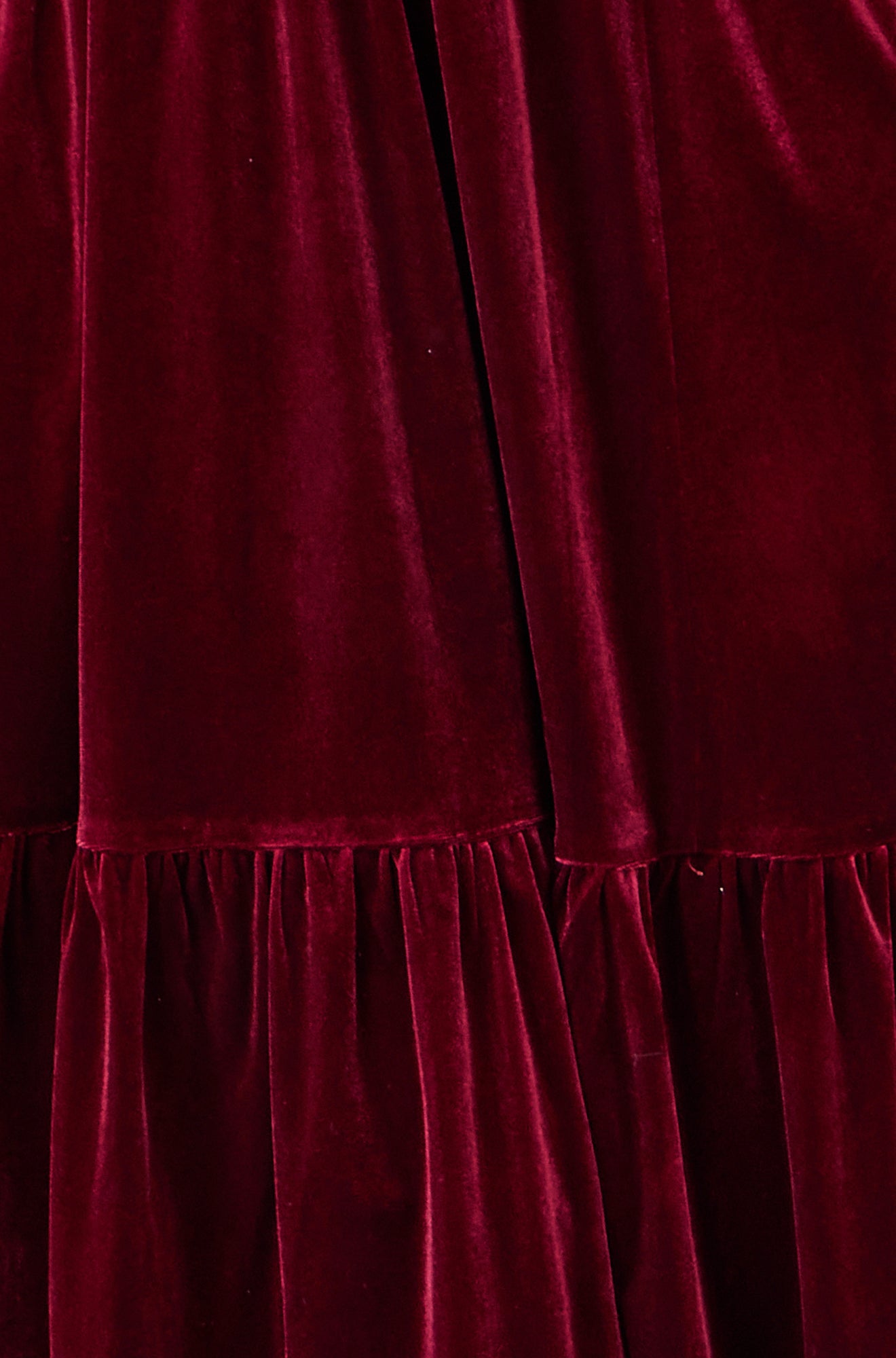 Burgundy Velvet Midi Dress With Pockets - Sizes 8 to 26