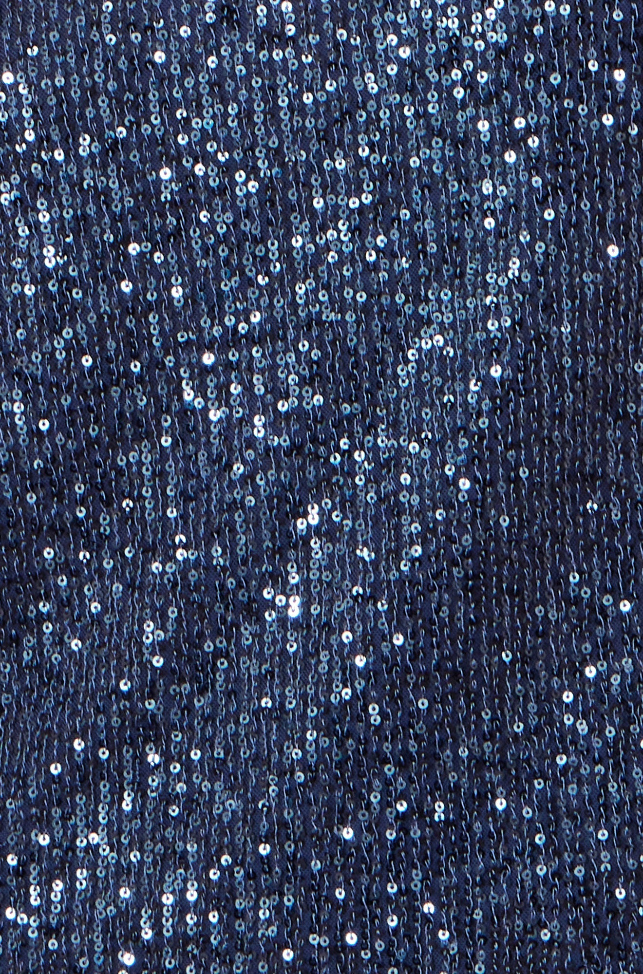 Navy Sequin Top With Sheer Sleeves And Cut Out Back - Size 8 to 24