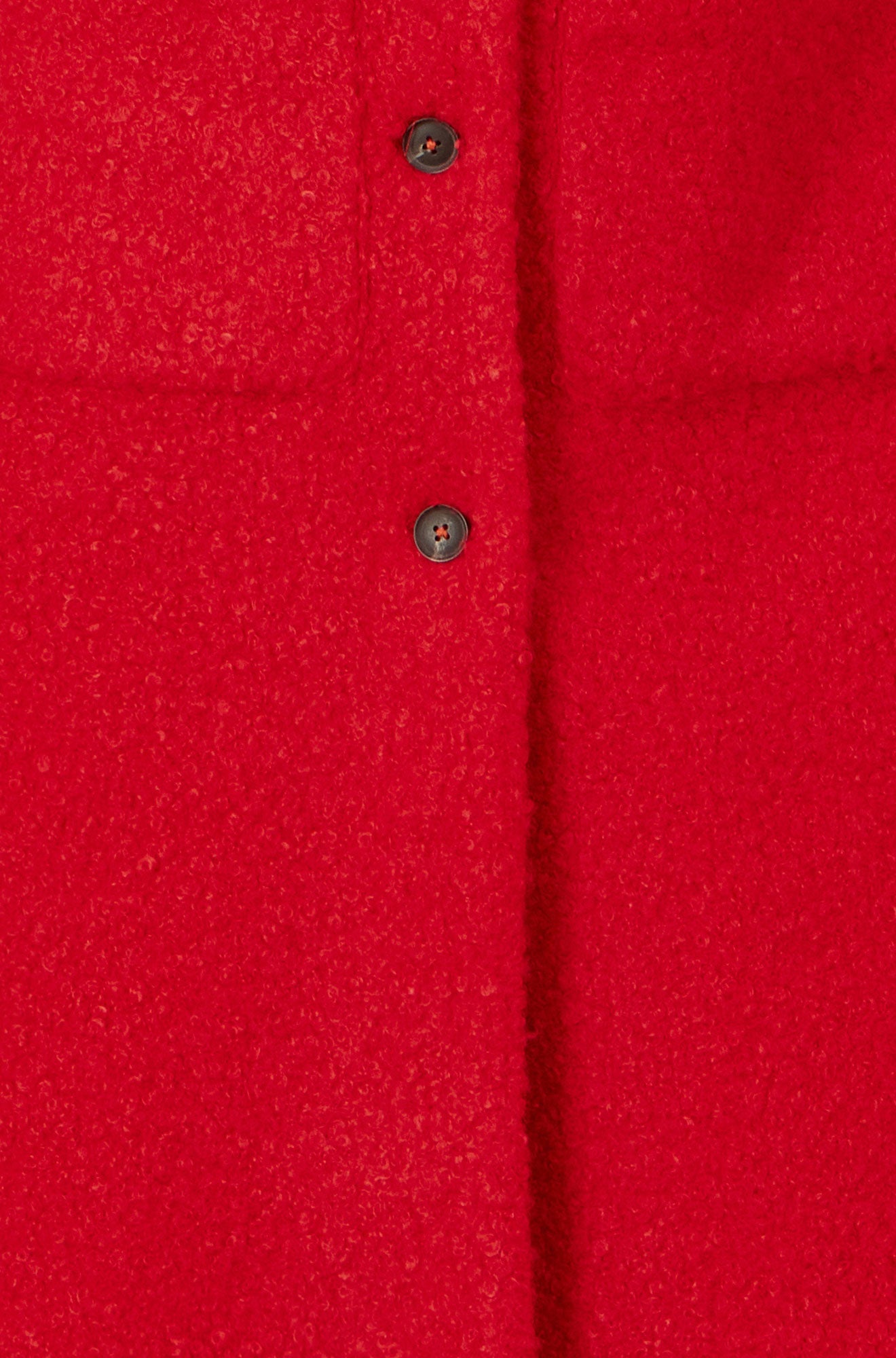 Red Boucle Long Line Coat - Sizes 8 to 16