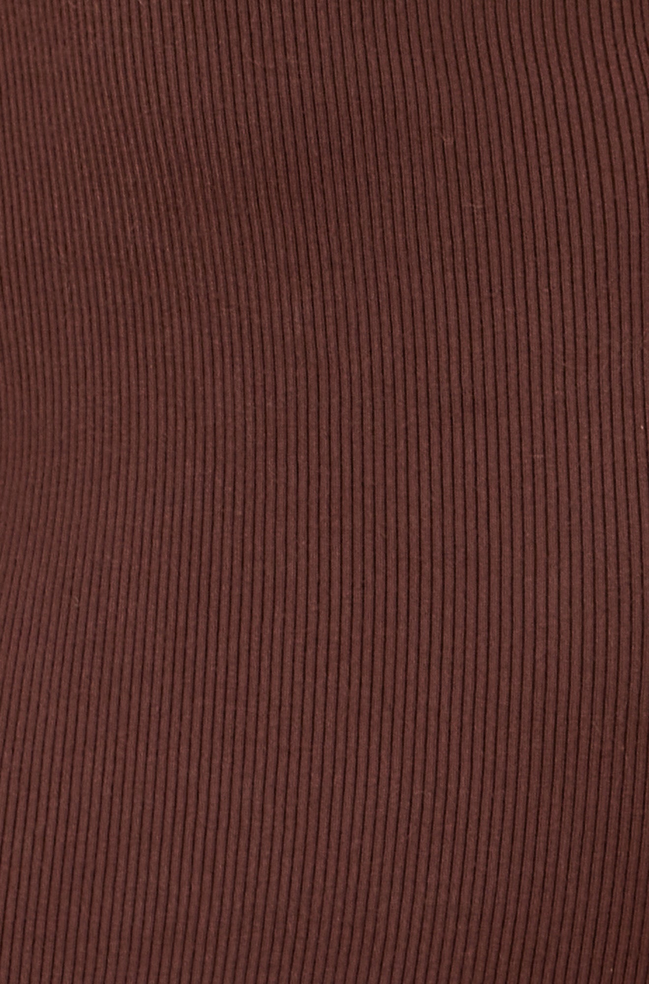 Brown Bardot Knitted Fitted Midi Dress
