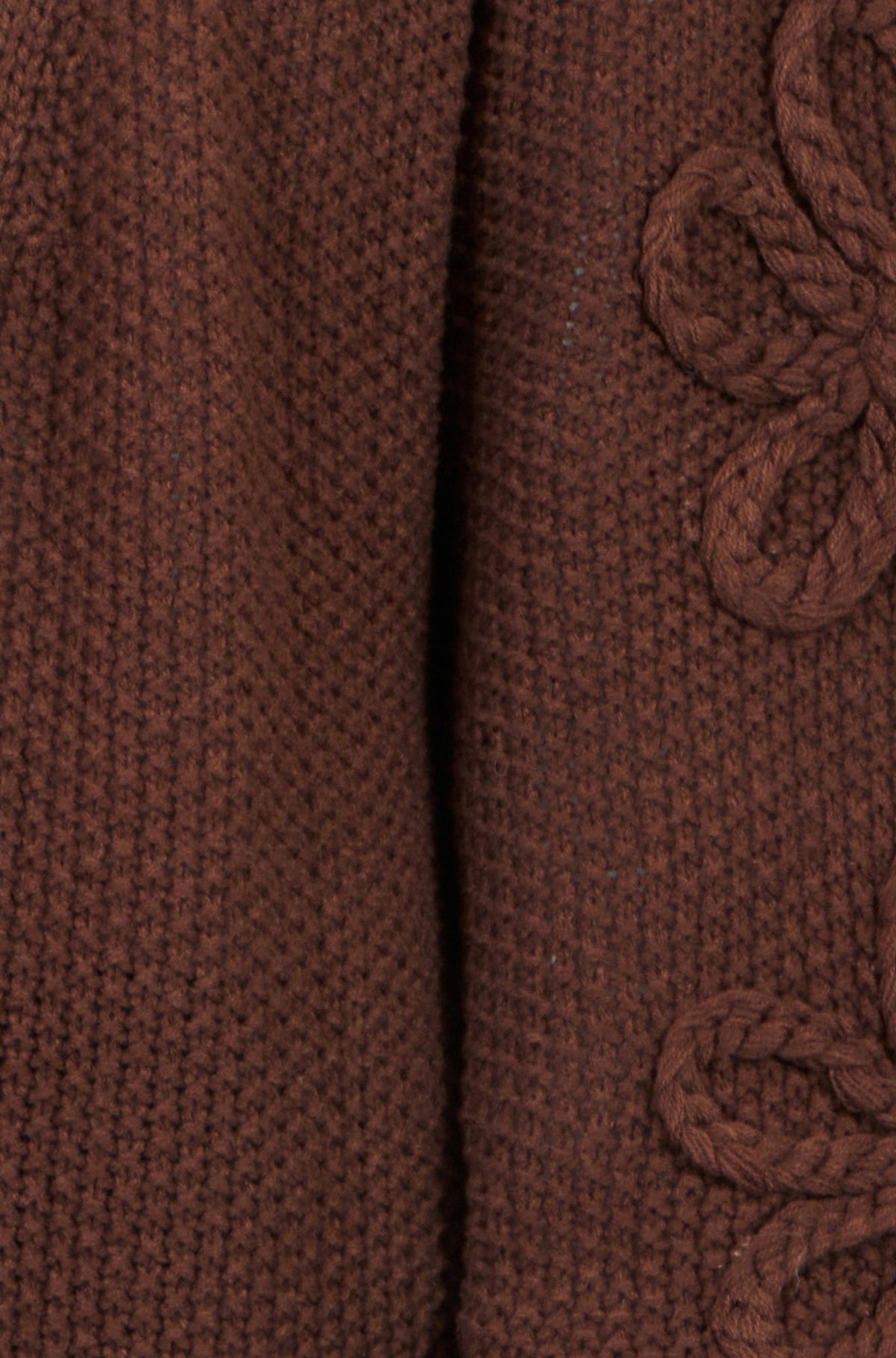 Brown Floral Sleeve Cardigan