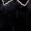 Black Velvet Diamante Dress