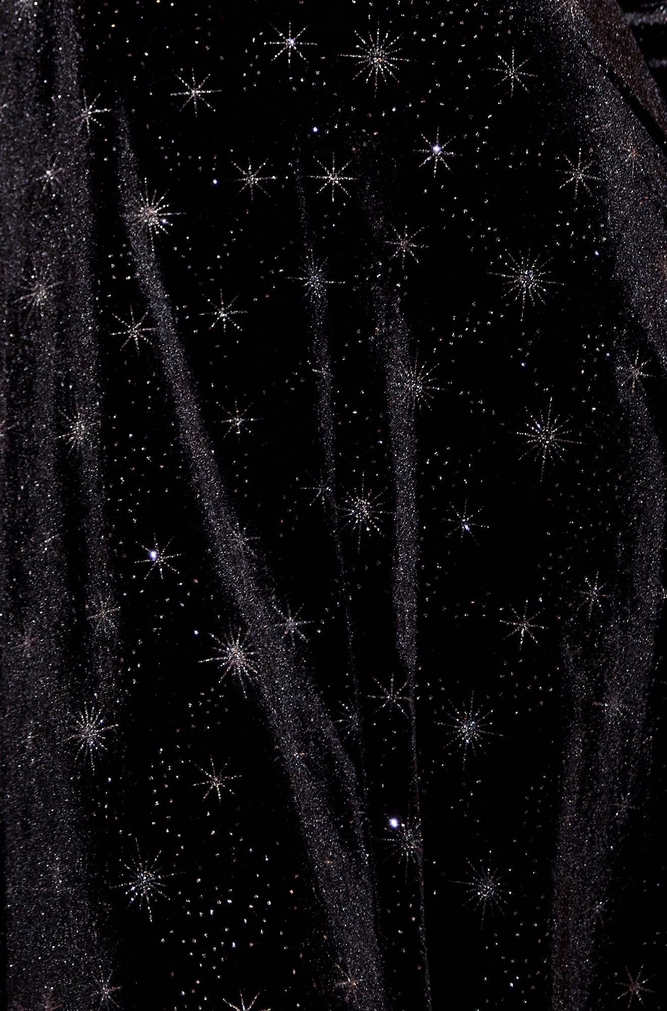 Black Starburst Foil Print Long Sleeve Dress - Sizes 8 to 18