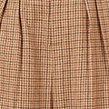 Brown Check Wide Leg Trousers