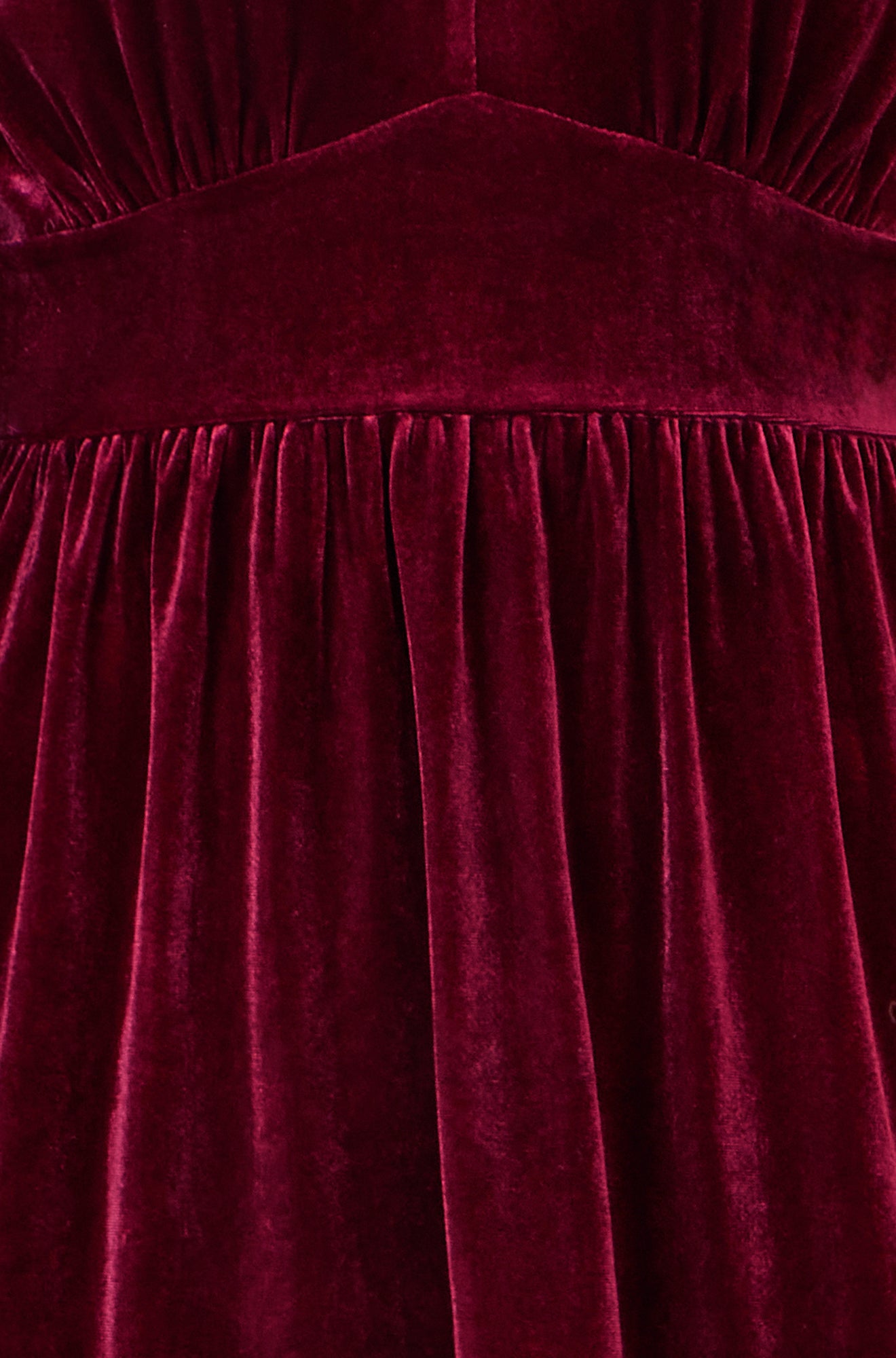 Burgundy Velvet Long Sleeve Skater Dress - Sizes 8 to 16