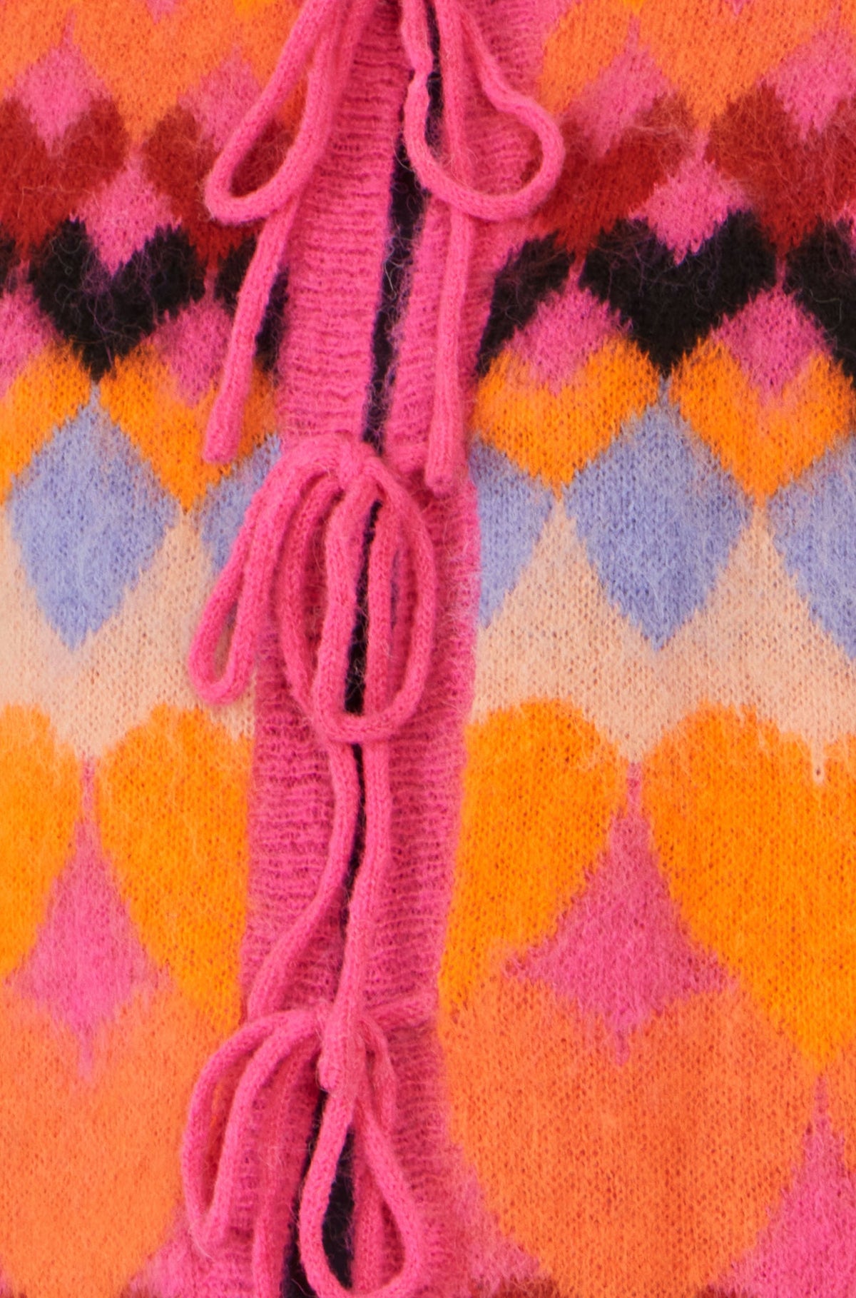 Pink Heart Tie Cardigan