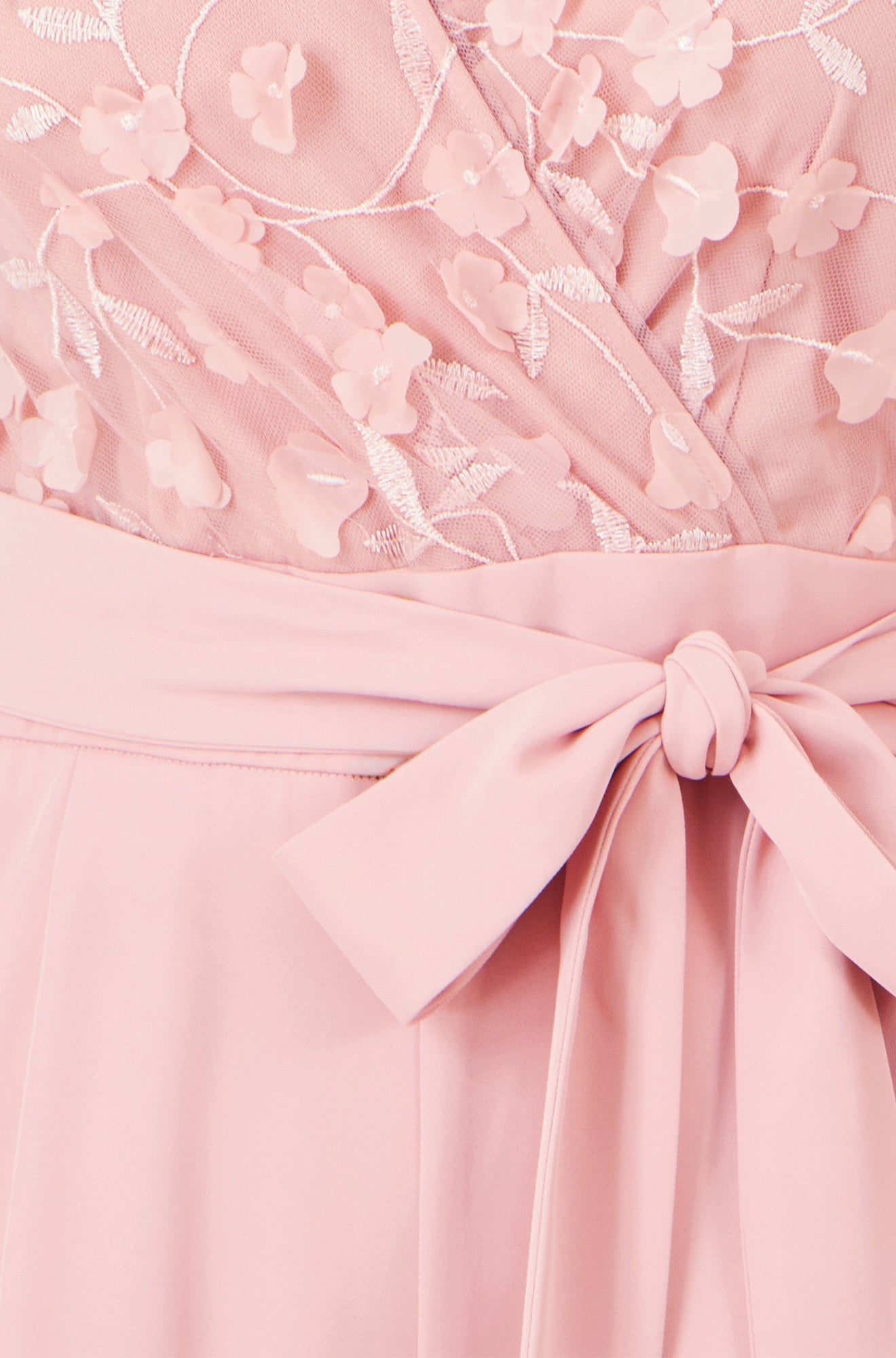 Pink Flower Applique Jumpsuit