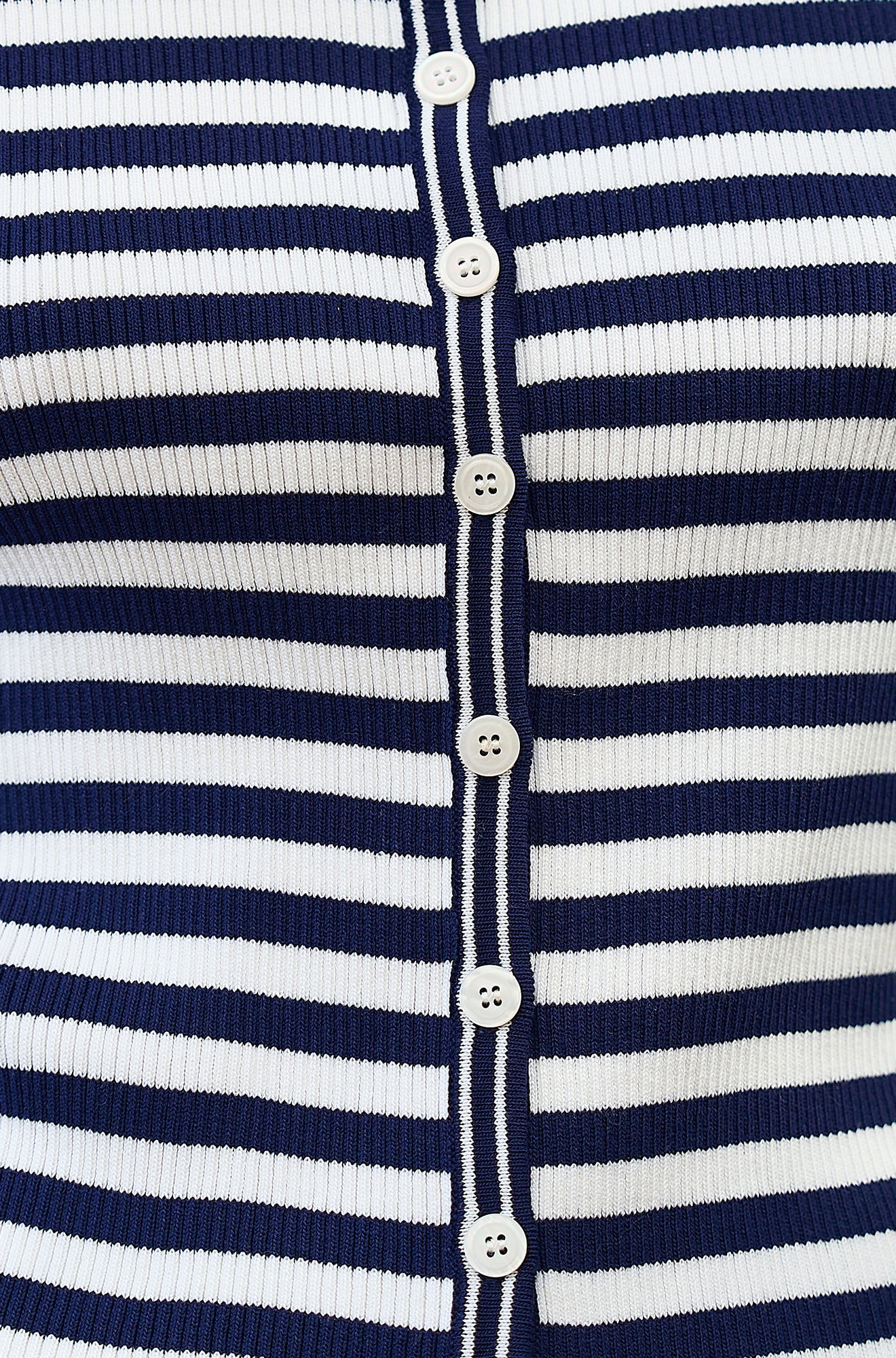 Navy Nautical Striped Knitted Top