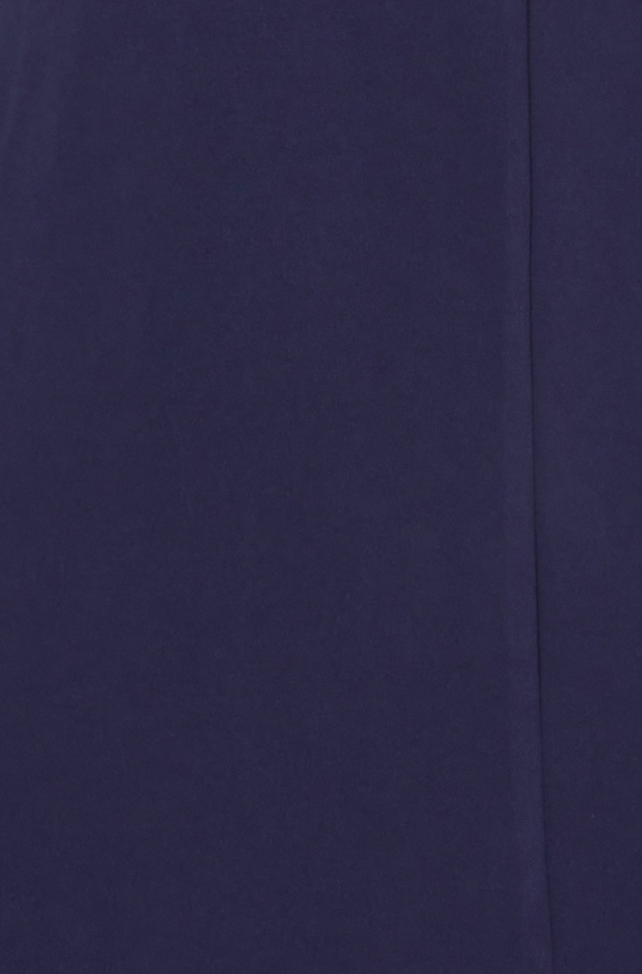 Navy Fitted Midi Dress With Flute Sleeves