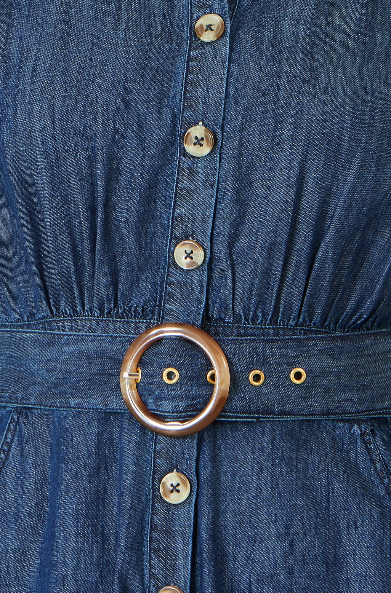 Blue Chambray Cotton Playsuit