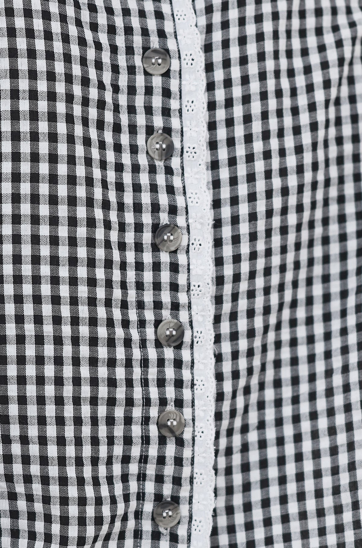 Black Gingham Top