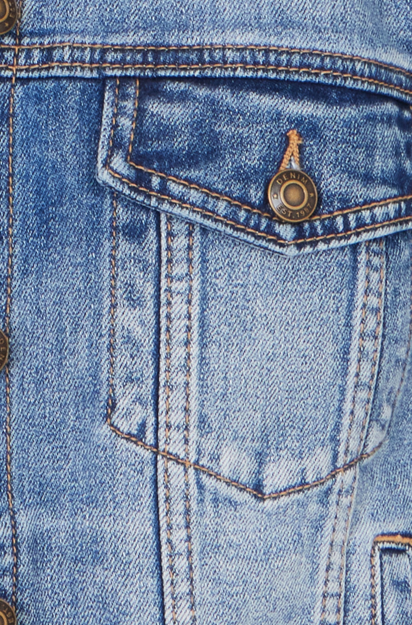 Blue Stretch Washed Denim Jacket