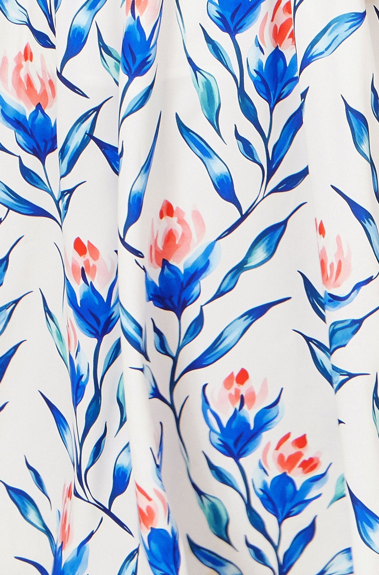 White Floral Print Maxi Sun Dress