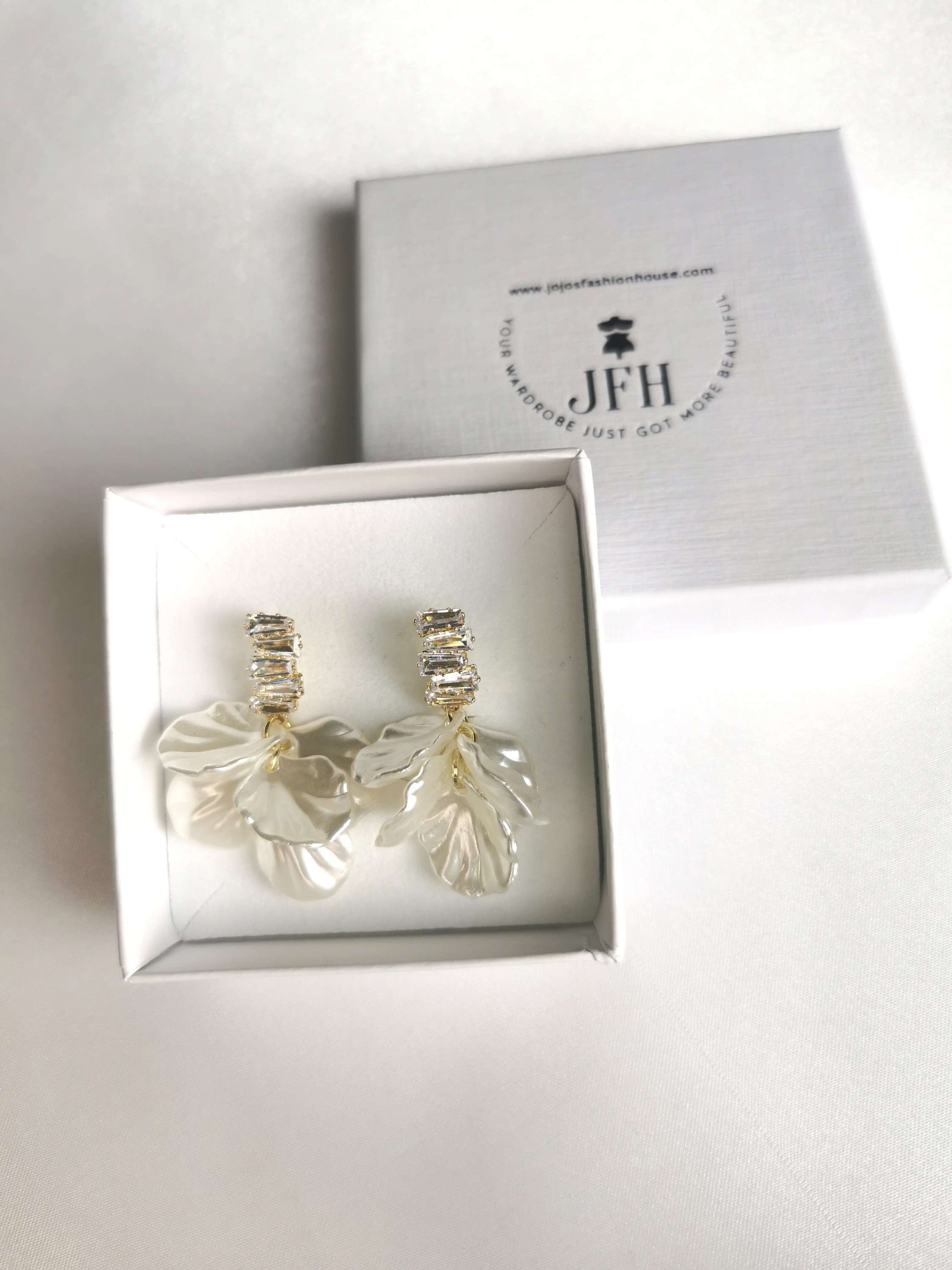Jasmine Petal Shape Drop Earrings image 0