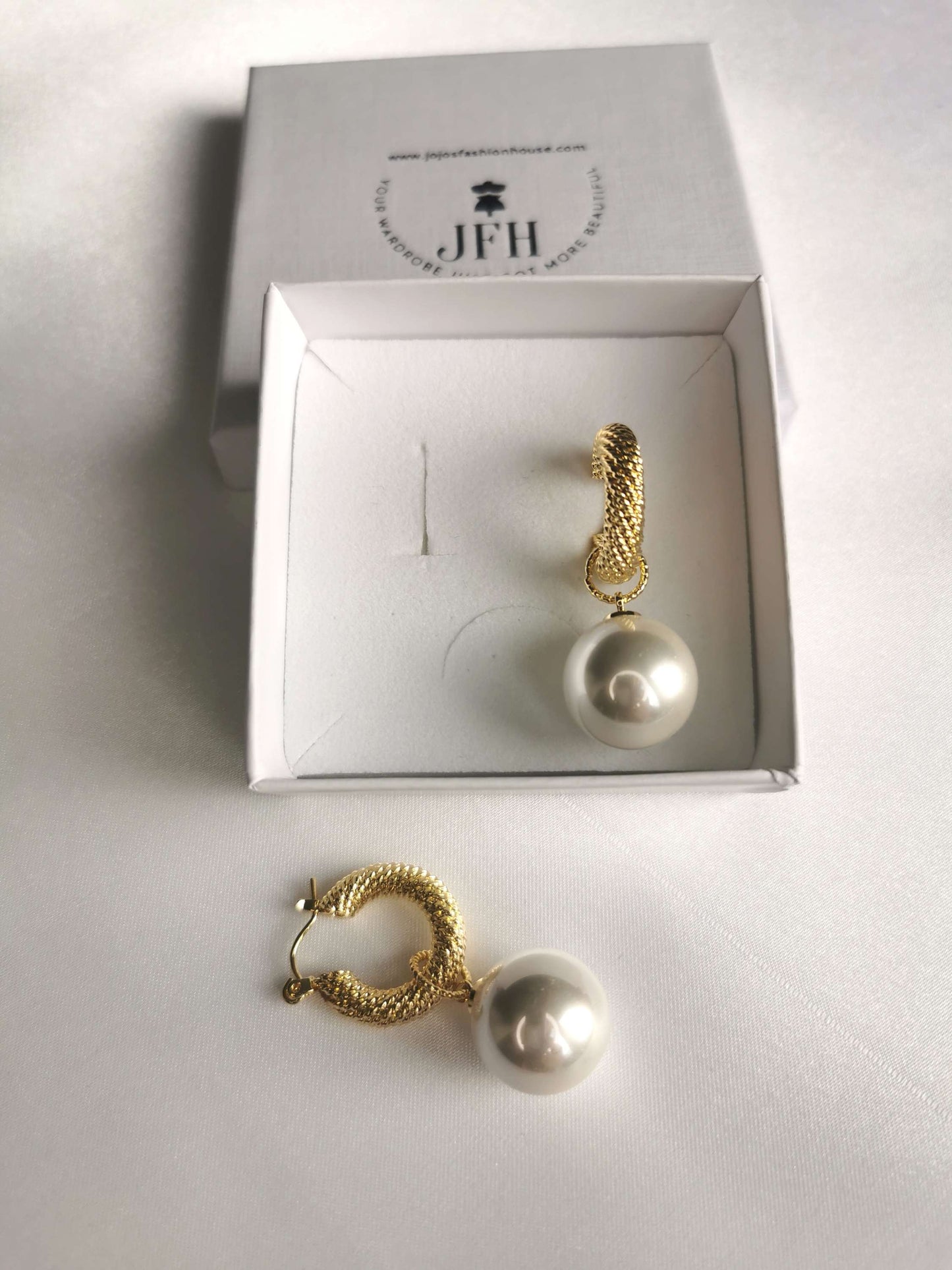 Bella Pearl Hoop Drop image 2