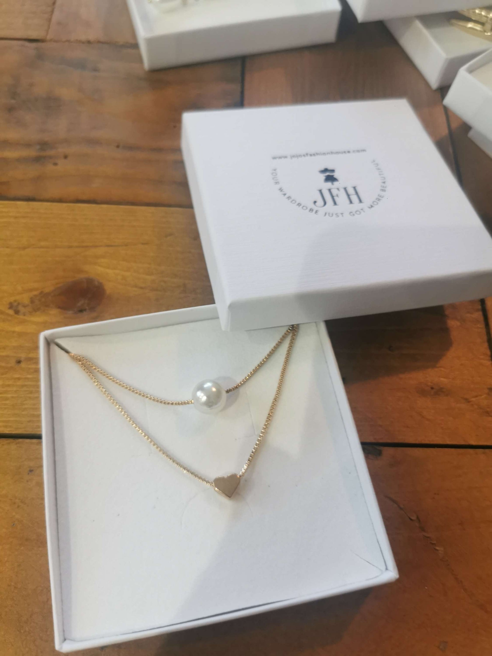 Dana Layer Necklace Rose Gold image 0