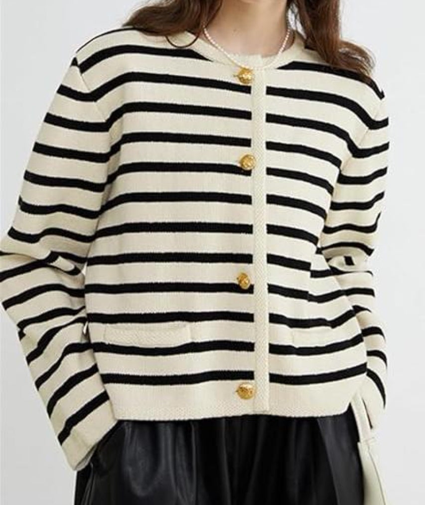 Black Stripe Cardigan image 0