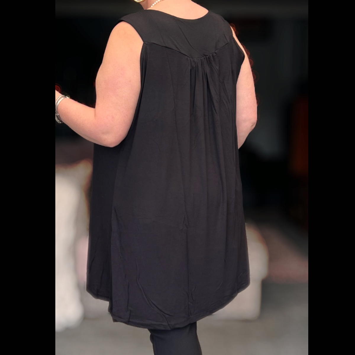 Stud Embellished Sleeveless Tunic Top - Various Colour Options