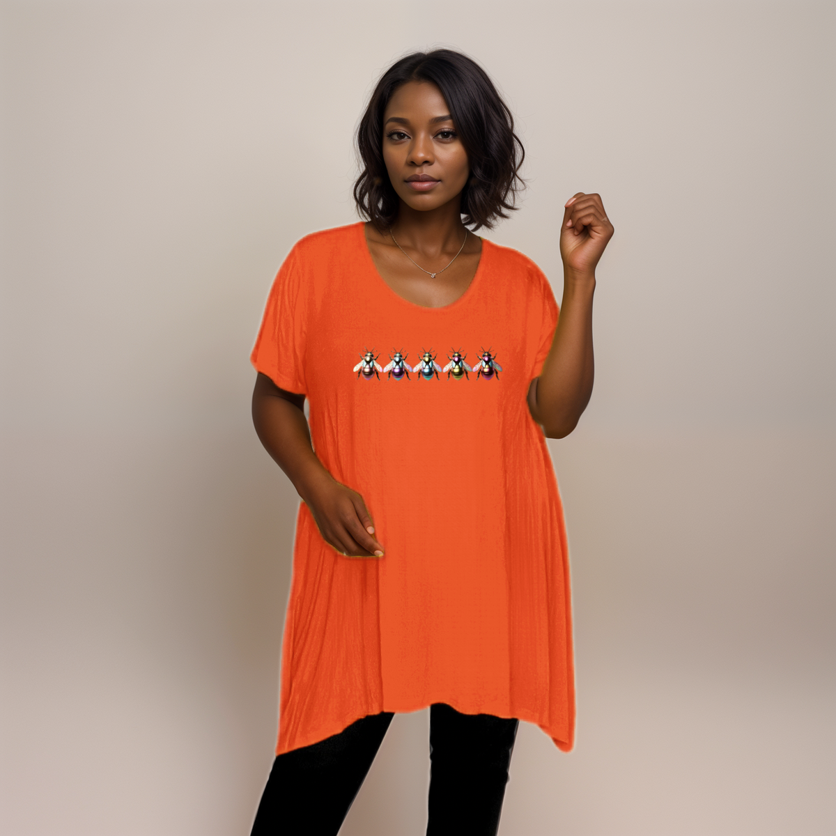 Bee-Logo Hanky-Hem Swing Top - Various Colours