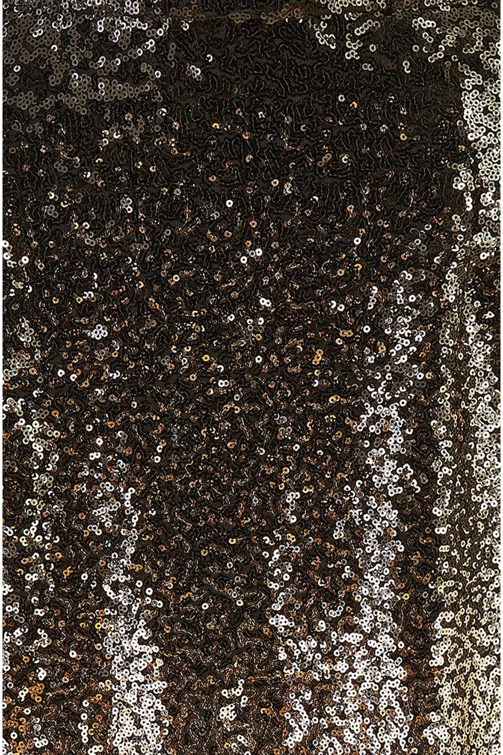 Black And Gold Sequin Split Fitted Midi Skirt - Sizes 8 to 16