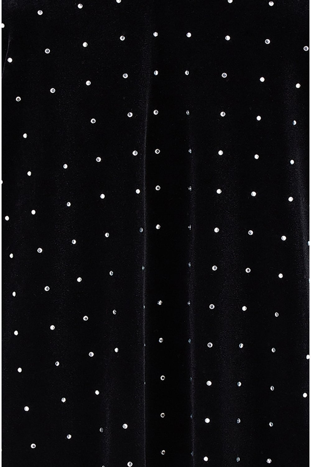 Black Stud Velvet Relaxed Fit Top With Fluted Sleeves - Sizes 8 to 24