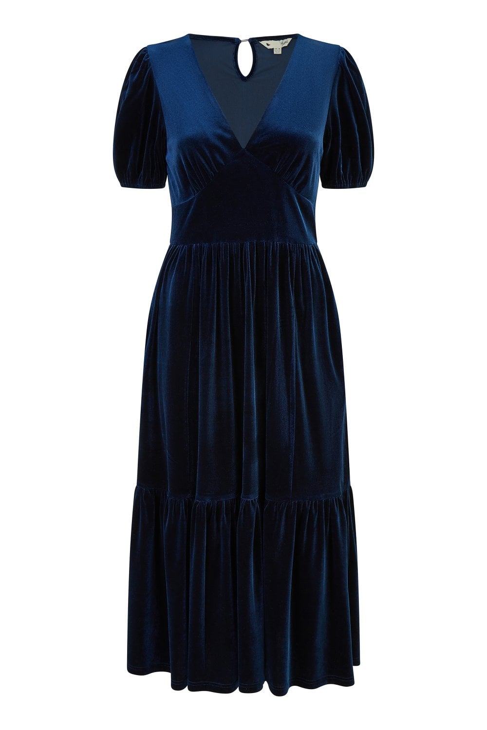 Navy Velvet Dress With Pockets - Sizes 8 to 26