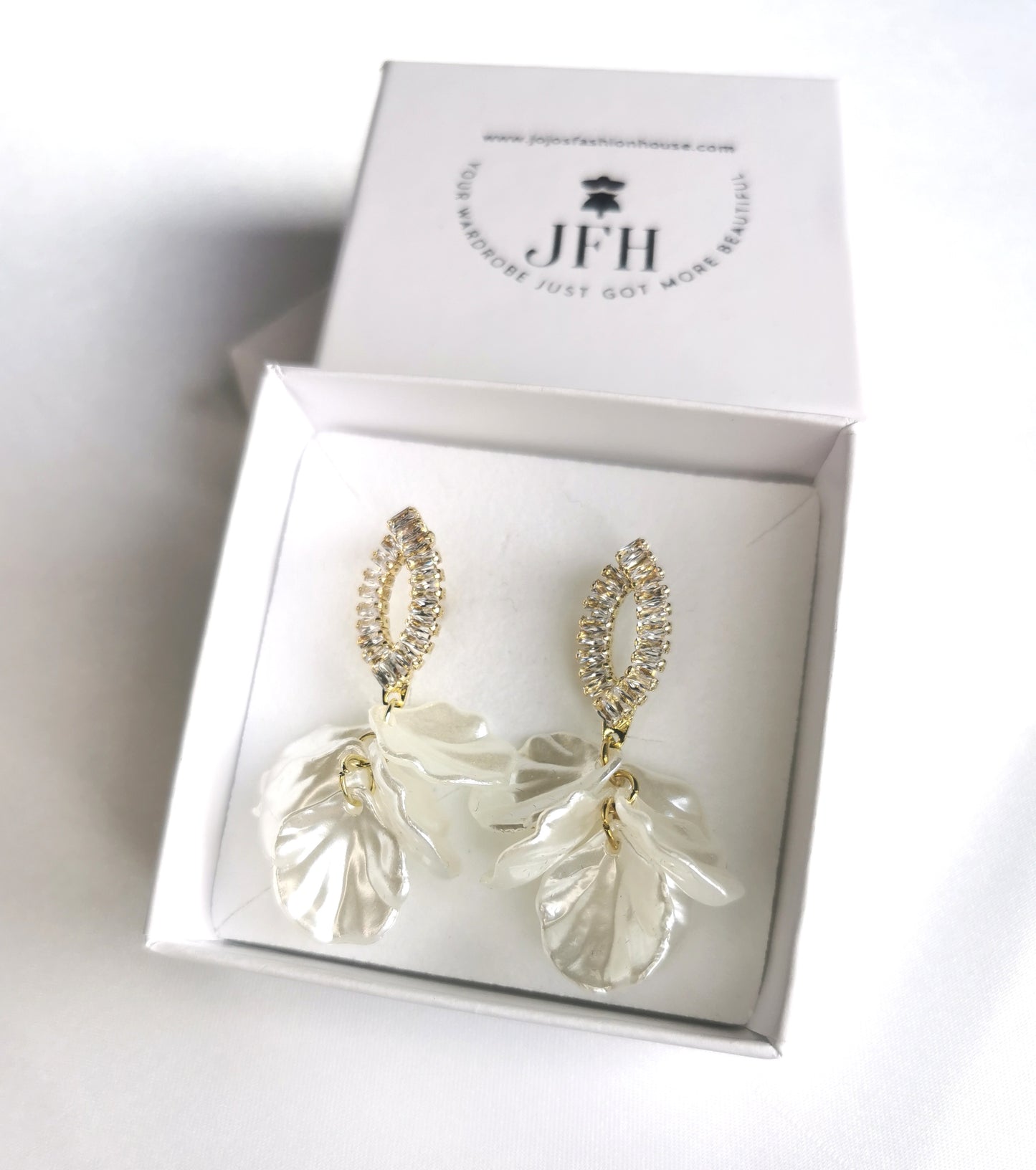 Crystal Diamante Leaf Drop image 1