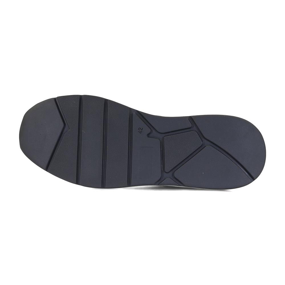 Navy Metallic Leather Trainers - Wide E Fit