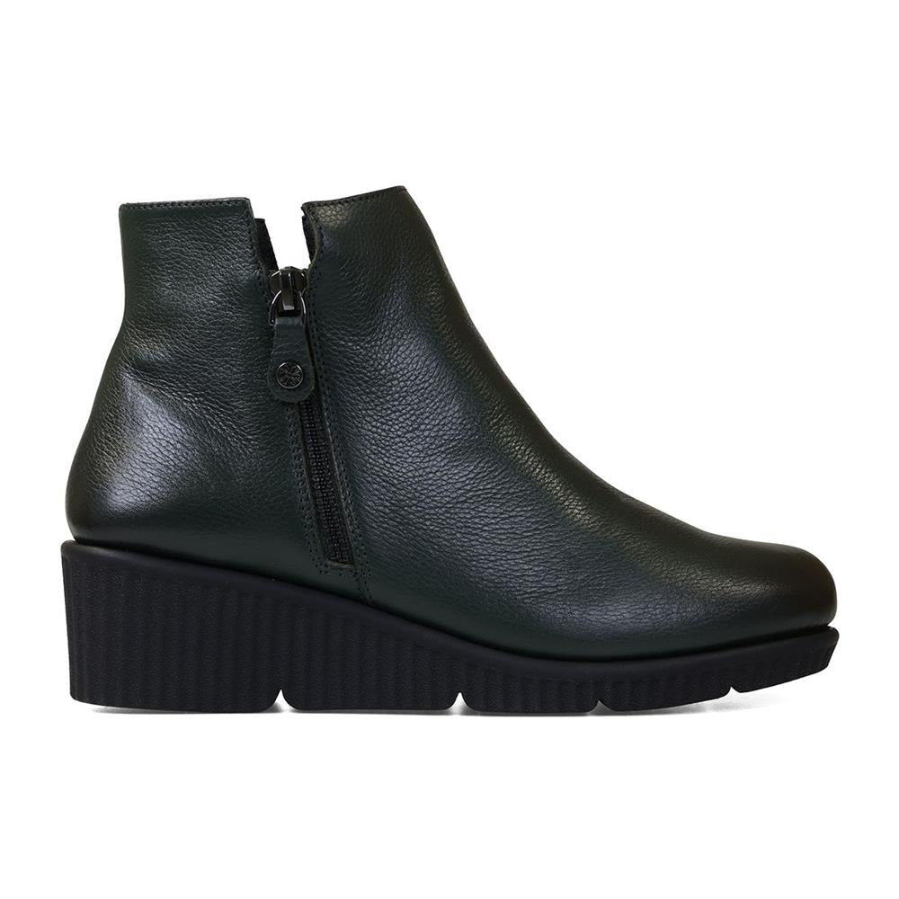 Van Dal Forest Leather Wedge Ankle Boots E Fit - Half Sizes