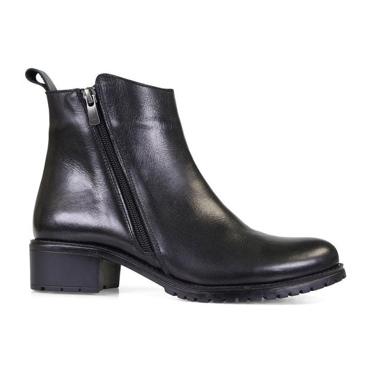 Van Dal Black Leather Dual Zip Ankle Boots