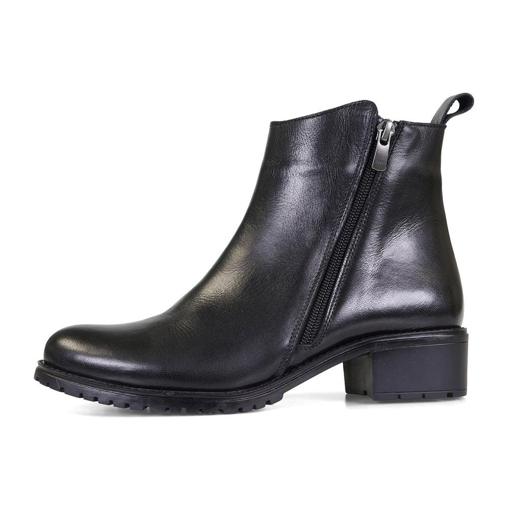 Van Dal Black Leather Dual Zip Ankle Boots