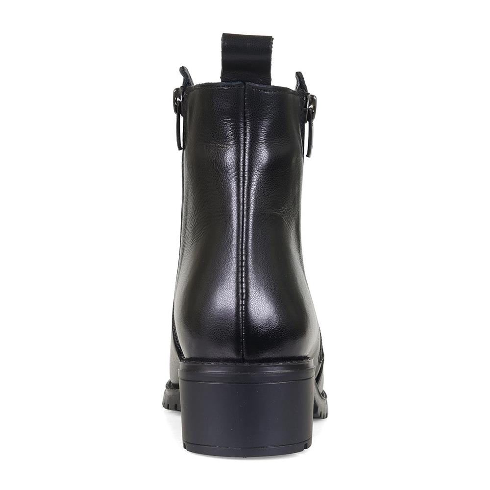 Van Dal Black Leather Dual Zip Ankle Boots