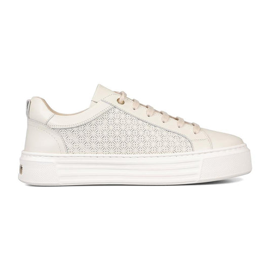 Van Dal Cream Leather Wide Fit Trainers