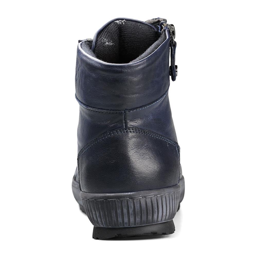 Navy Soft Leather High-Tops - E Width