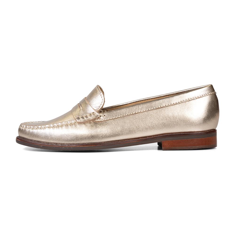 Premium Leather Metallic Loafers - D Fit