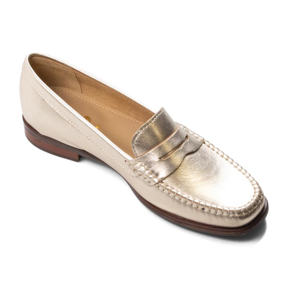 Premium Leather Metallic Loafers - D Fit