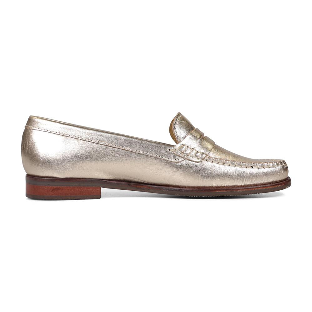 Premium Leather Metallic Loafers - D Fit