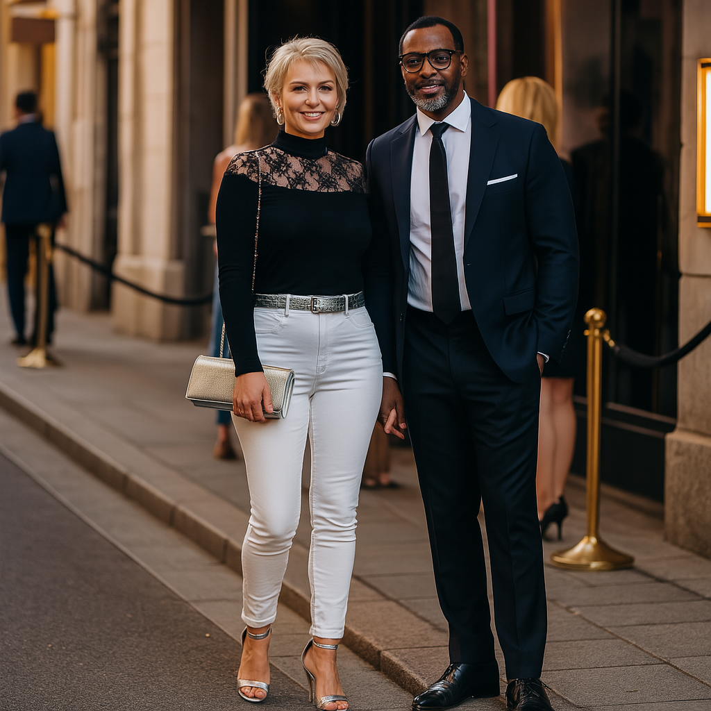 Polo Neck Lace Neckline Long Sleeve Top - Various Colours