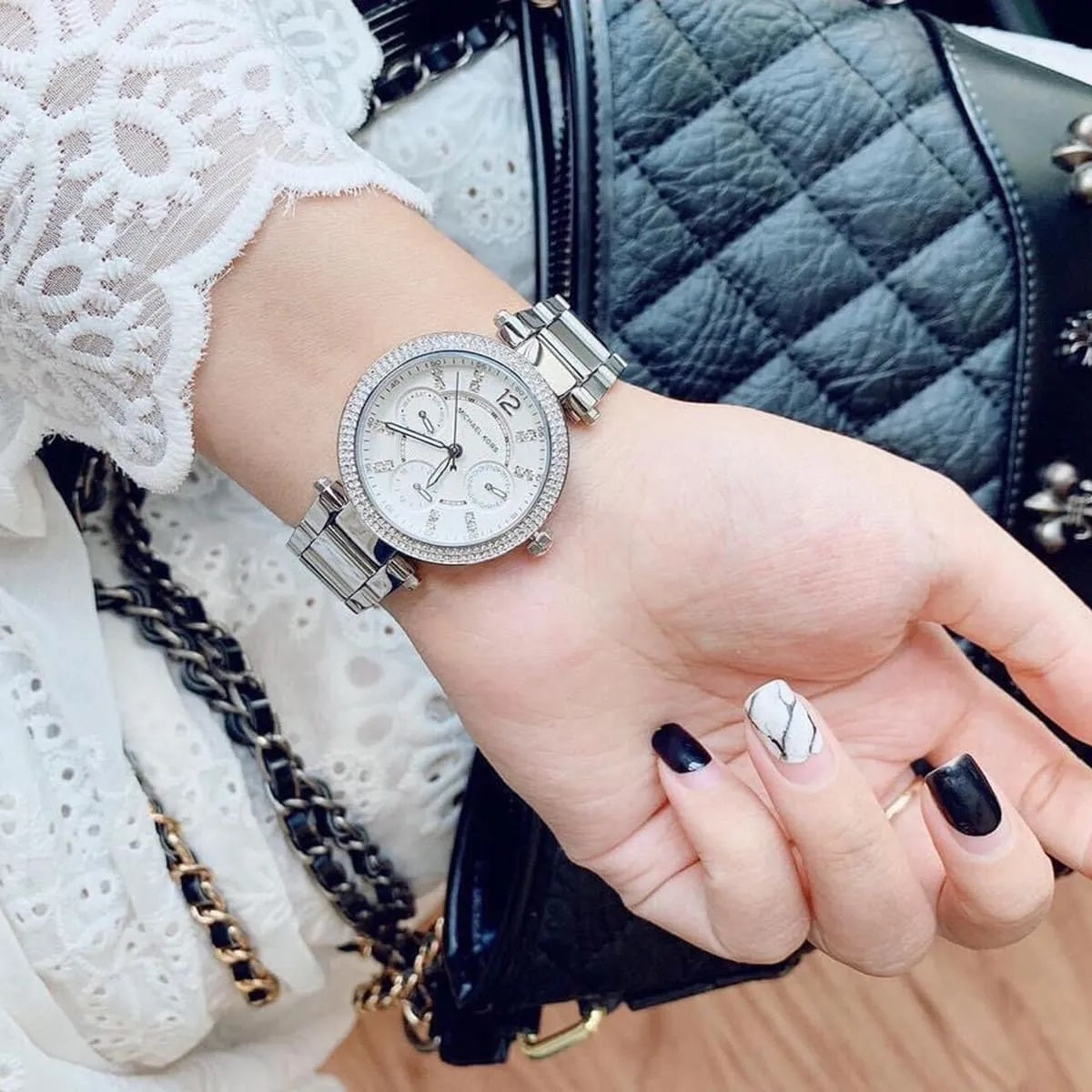 Michael Kors Mini Parker Women's Silver Watch - MK5615