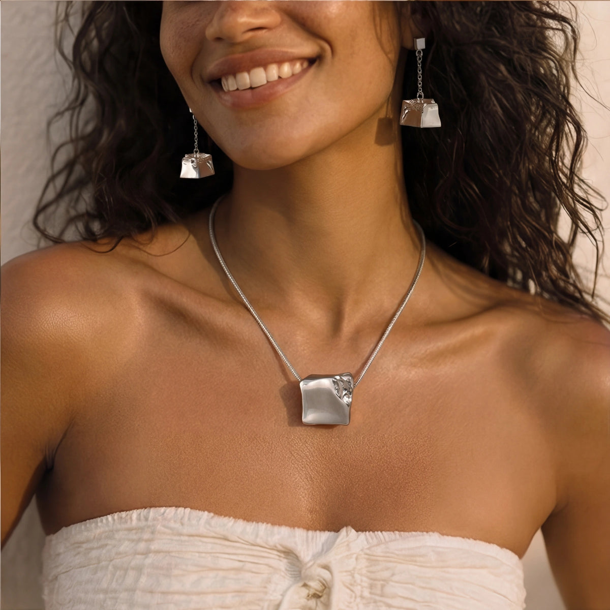Crushed Cube Jewelry Set